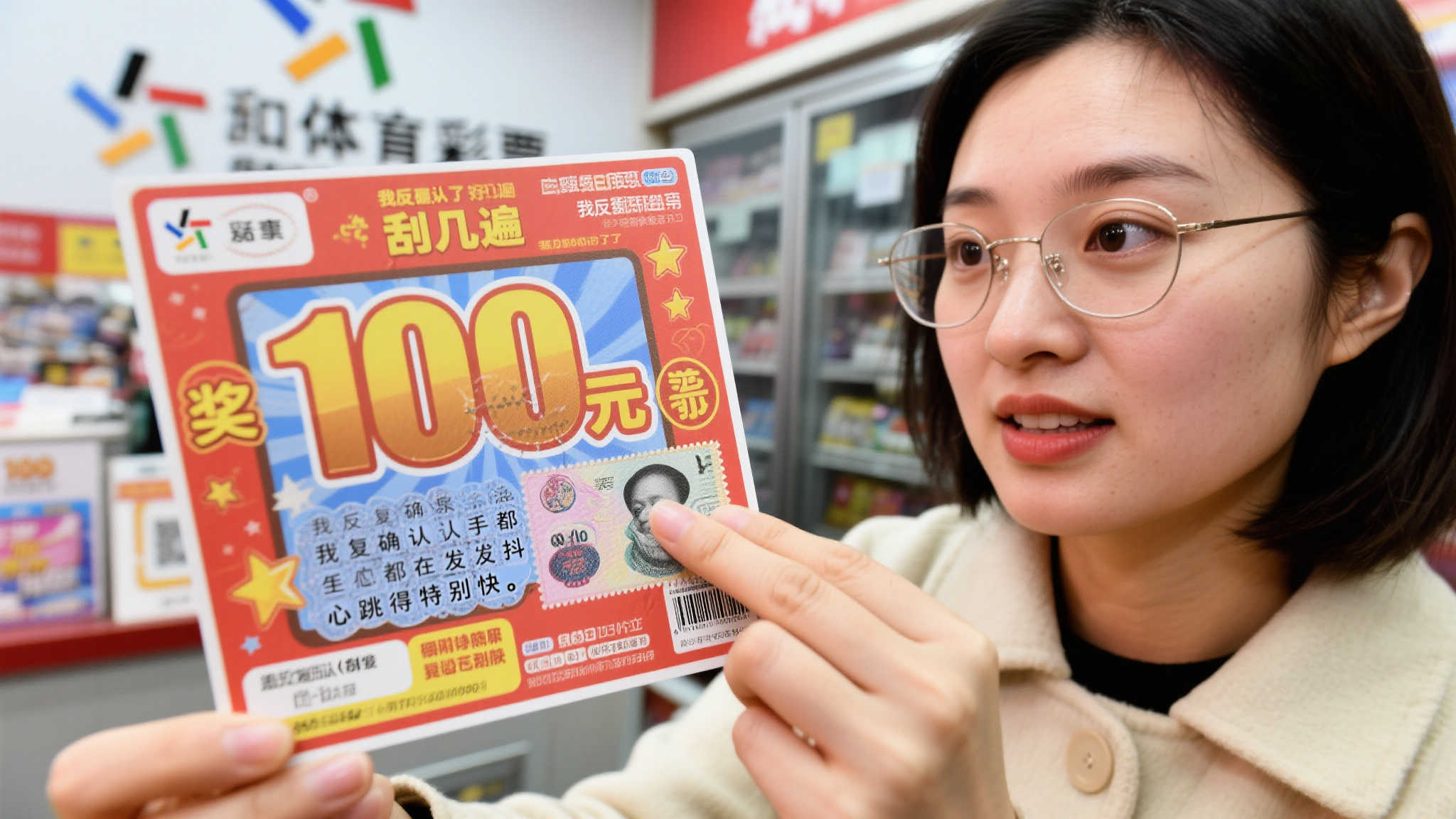 女彩民喜中福彩百万大奖 惊喜来得太快如梦似幻