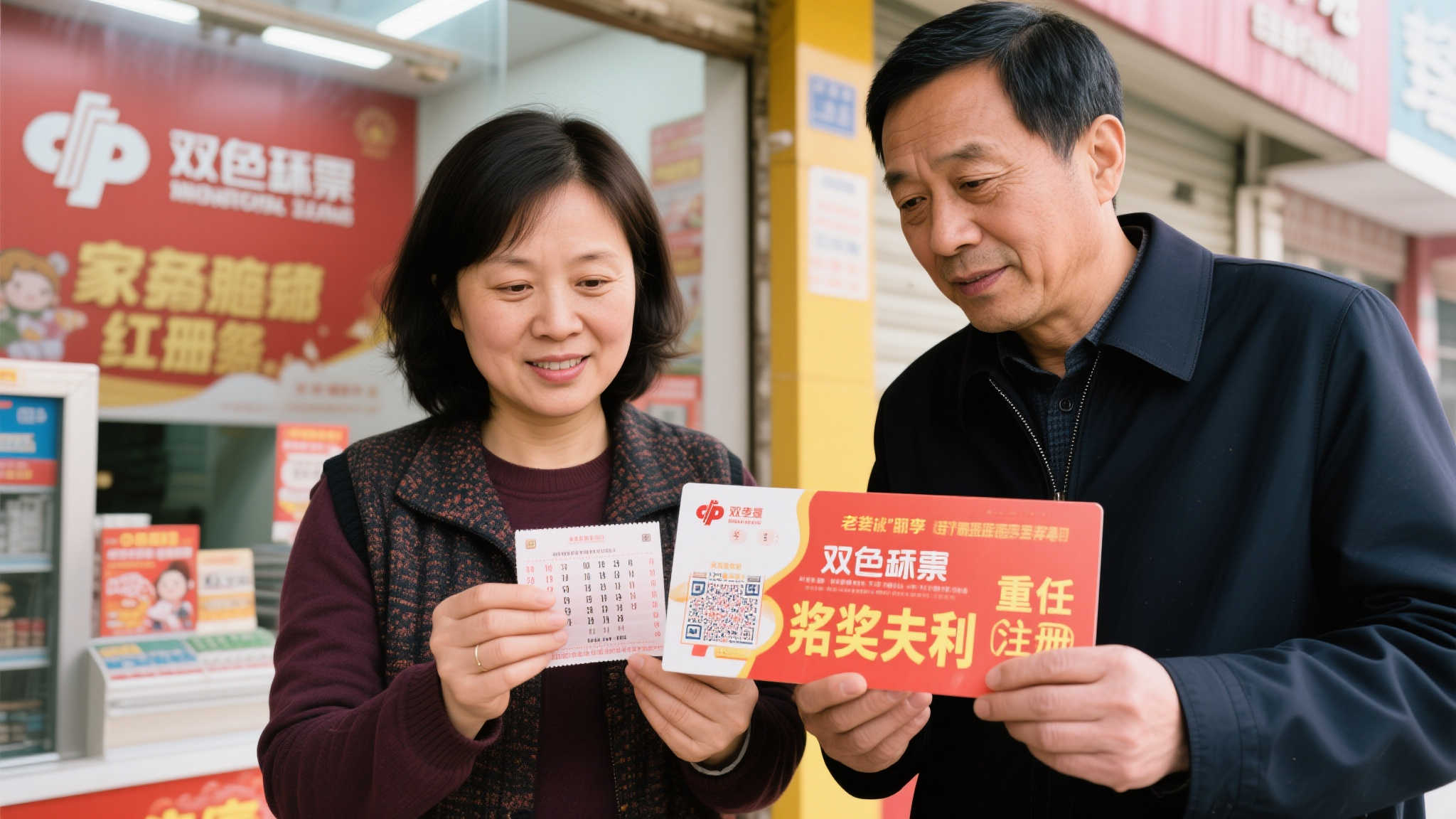 丈夫出差托付重任，妻子初次购彩喜中双色球710万大奖